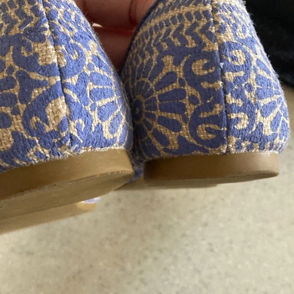 Soft Surroundings Intricate Blue and Cream Loafers - Picture 6 of 9